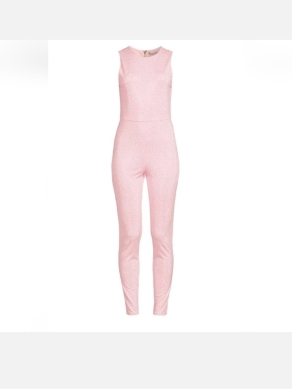 Alice + Olivia Light Pink Embellished Sleeveless Jumpsuit Size 8 NWT - Picture 13 of 16